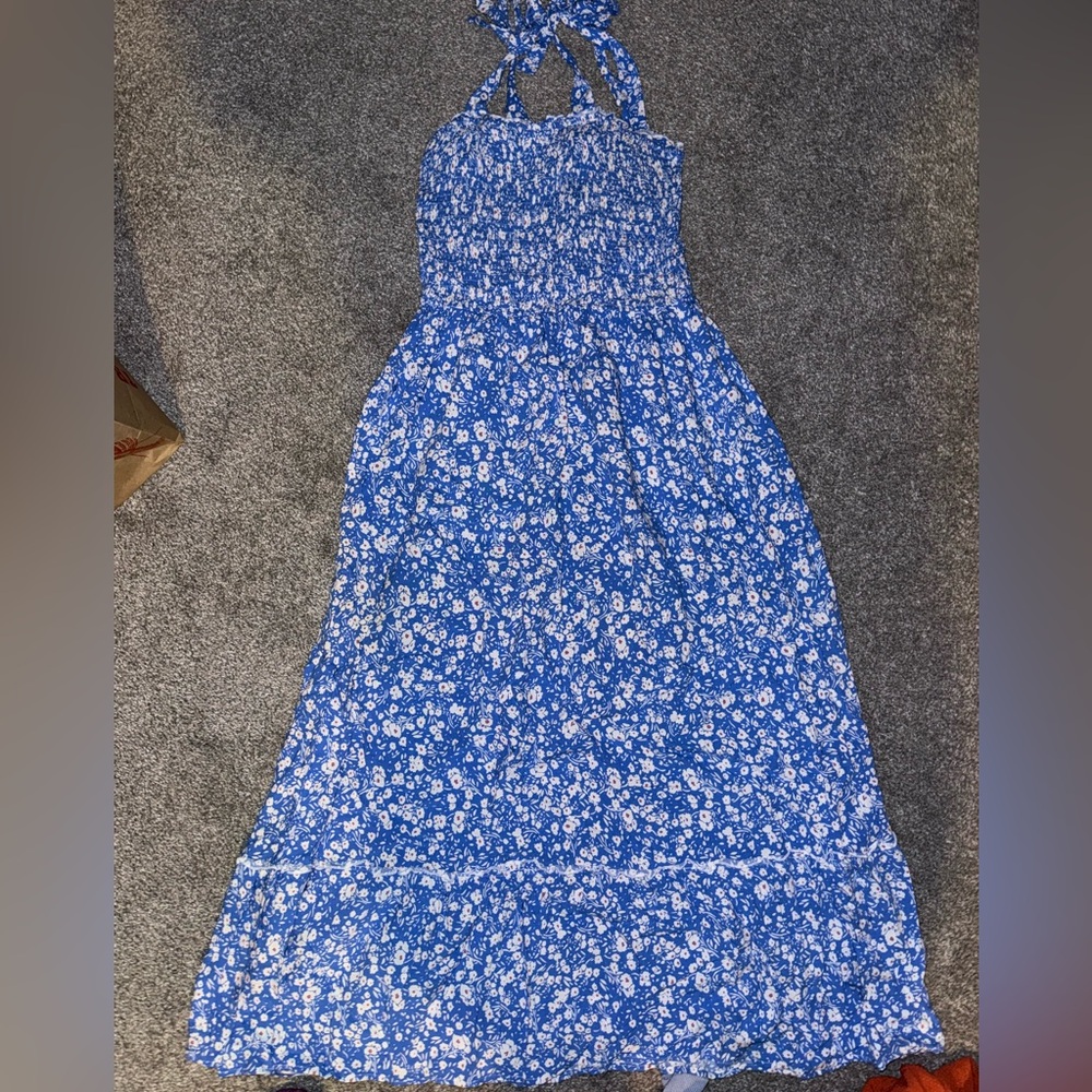 Blue Floral Maxi Dress